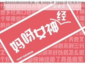 嫩小槡BBBB槡BBBB槡(嫩小槡 BBBB 槡 BBBB 槡究竟是何方神圣？)