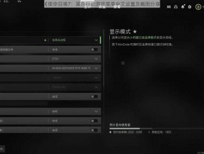 《使命召唤7：黑色行动游戏菜单中文设置及截图分享》