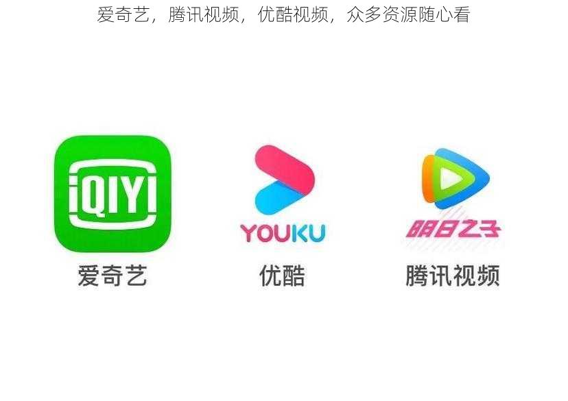 爱奇艺,腾讯视频,优酷视频,众多资源随心看