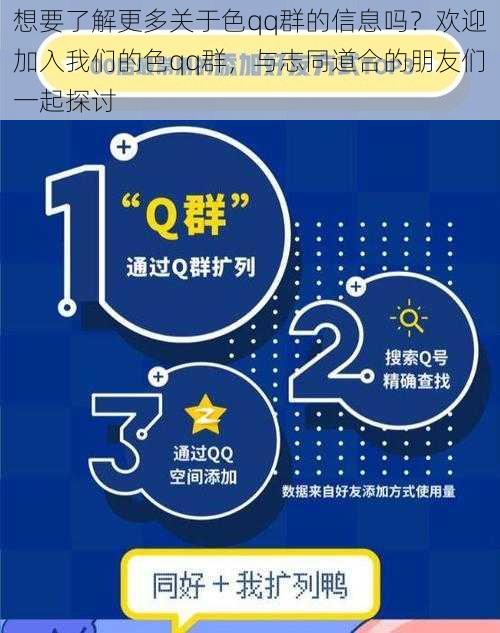 想要了解更多关于色qq群的信息吗？欢迎加入我们的色qq群，与志同道合的朋友们一起探讨