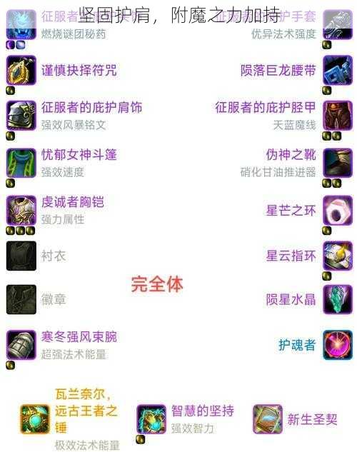 坚固护肩，附魔之力加持