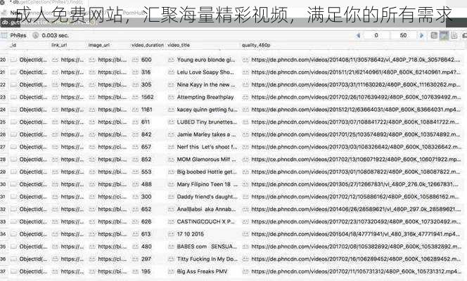 成人免费网站，汇聚海量精彩视频，满足你的所有需求