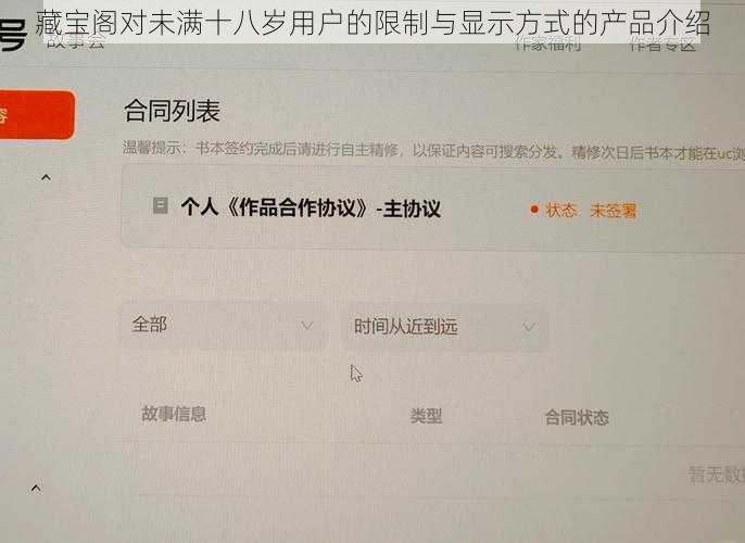 藏宝阁对未满十八岁用户的限制与显示方式的产品介绍