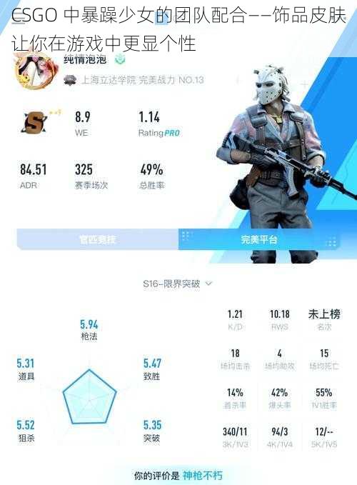 CSGO 中暴躁少女的团队配合——饰品皮肤让你在游戏中更显个性