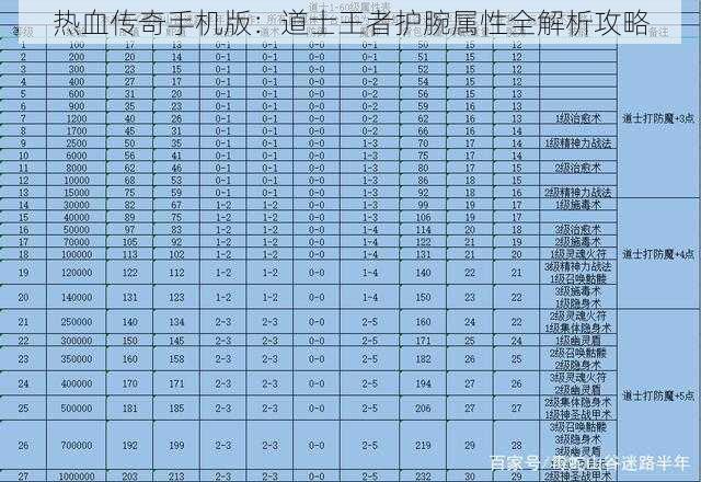 热血传奇手机版：道士王者护腕属性全解析攻略