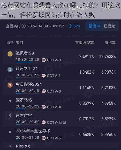 免费网站在线观看人数在哪儿找的？用这款产品，轻松获取网站实时在线人数