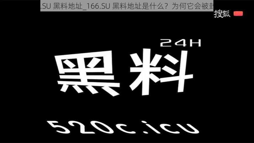 166.SU 黑料地址_166.SU 黑料地址是什么？为何它会被封禁？