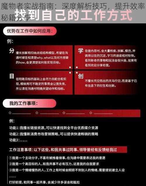 魔物者实战指南：深度解析技巧，提升效率秘籍分享