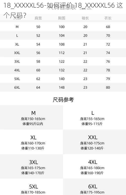 18_XXXXXL56-如何评价 18_XXXXXL56 这个尺码？