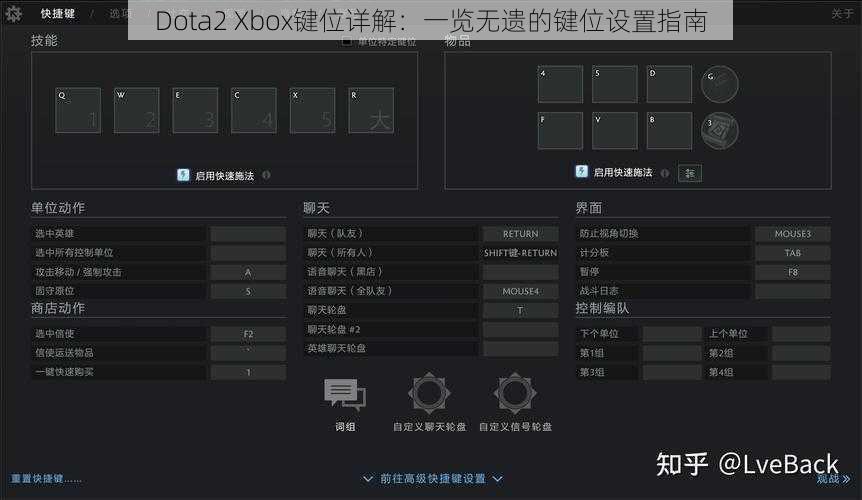 Dota2 Xbox键位详解：一览无遗的键位设置指南