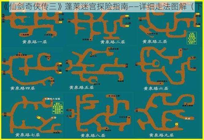 《仙剑奇侠传三》蓬莱迷宫探险指南——详细走法图解（下）