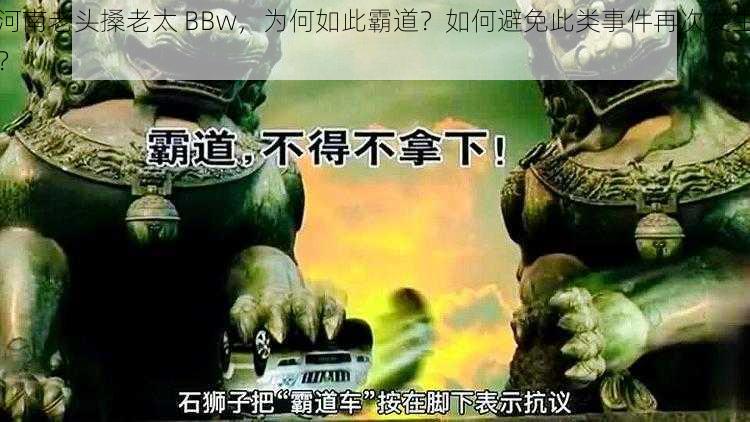 河南老头搡老太 BBw，为何如此霸道？如何避免此类事件再次发生？