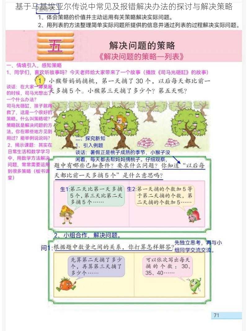 基于马基埃亚尔传说中常见及报错解决办法的探讨与解决策略