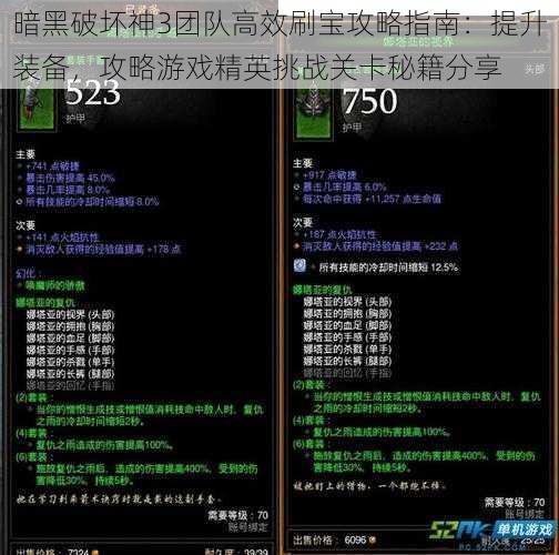 暗黑破坏神3团队高效刷宝攻略指南：提升装备，攻略游戏精英挑战关卡秘籍分享