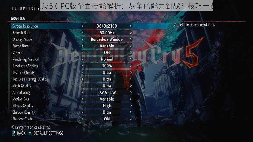 《鬼泣5》PC版全面技能解析：从角色能力到战斗技巧一览表》