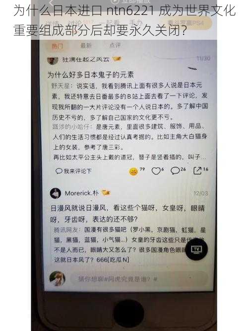 为什么日本进口 ntn6221 成为世界文化重要组成部分后却要永久关闭？