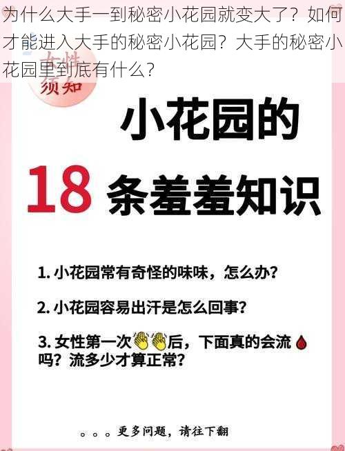 为什么大手一到秘密小花园就变大了？如何才能进入大手的秘密小花园？大手的秘密小花园里到底有什么？